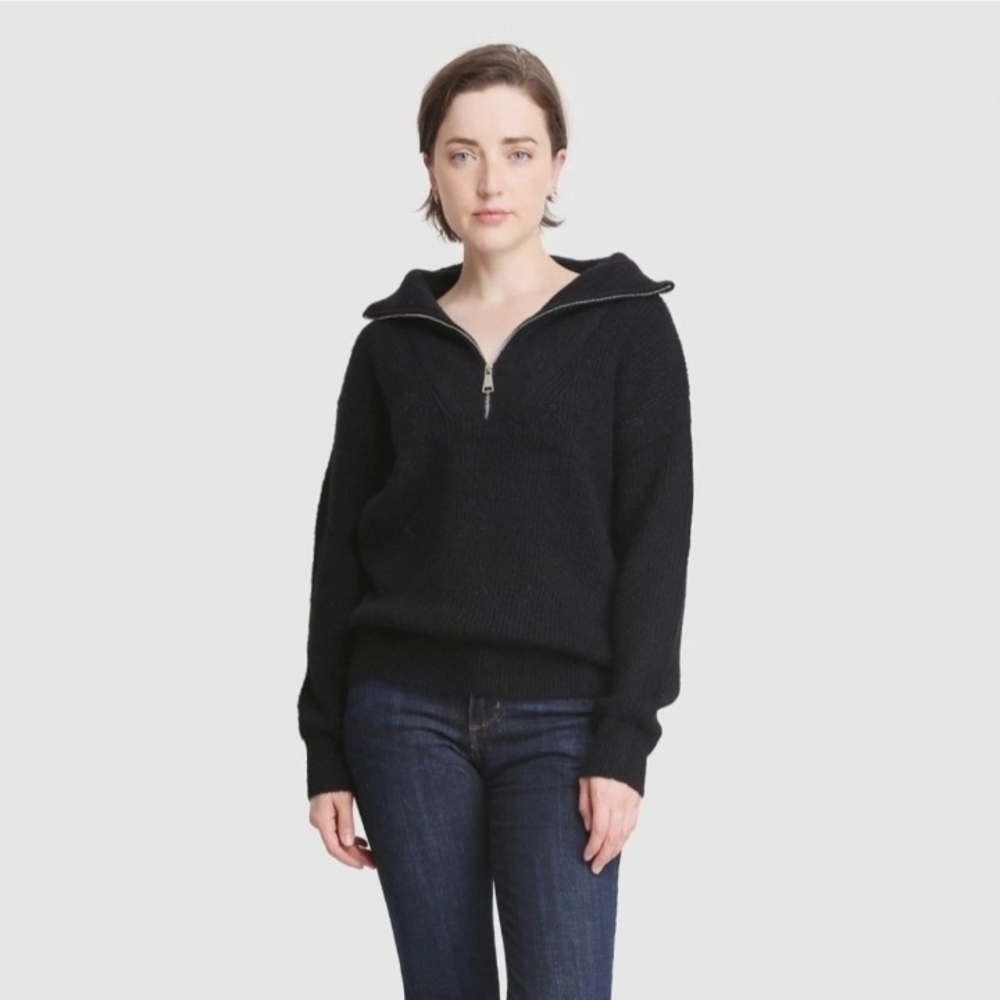 Olivaceous Midnight Black Turtleneck Sweater